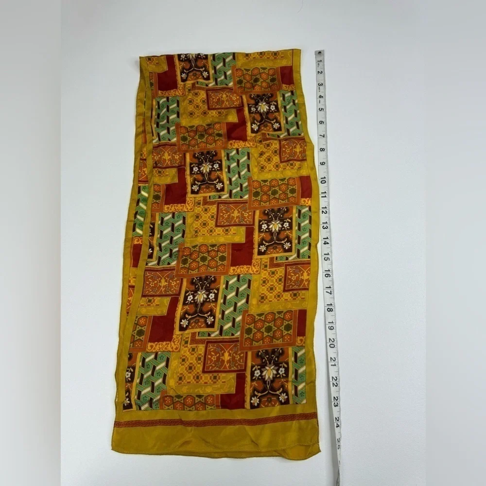 VTG Arthur Sackler M. Gallery 100% Silk Scarf Design By Vincente Minetti